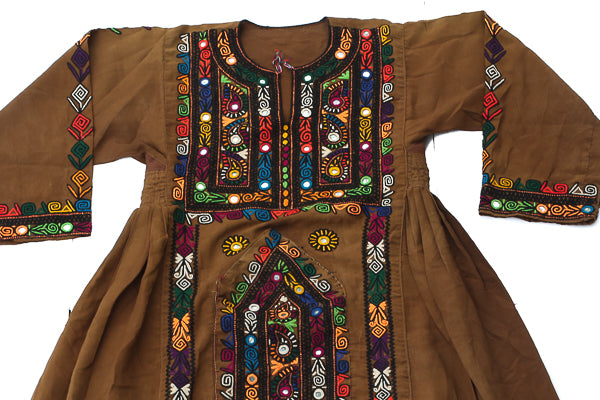 HAND EMBROIDERED BALOCHI/AFGHANI BOHO DRESS - EARTH LOVE - Blonde Vagabond