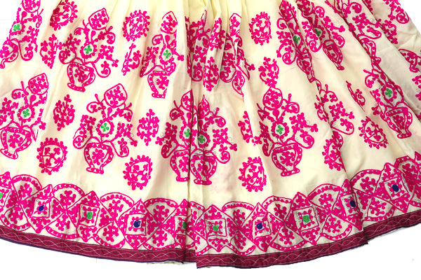 HAND EMBROIDERED GUJARATI BOHO MAXI SKIRT - SPINNING GYPSY - Blonde Vagabond