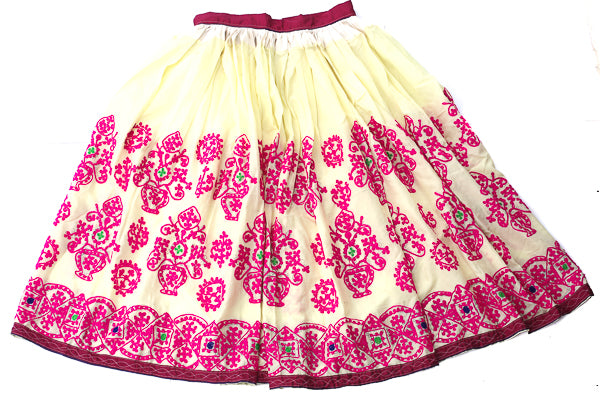 HAND EMBROIDERED GUJARATI BOHO MAXI SKIRT - SPINNING GYPSY - Blonde Vagabond